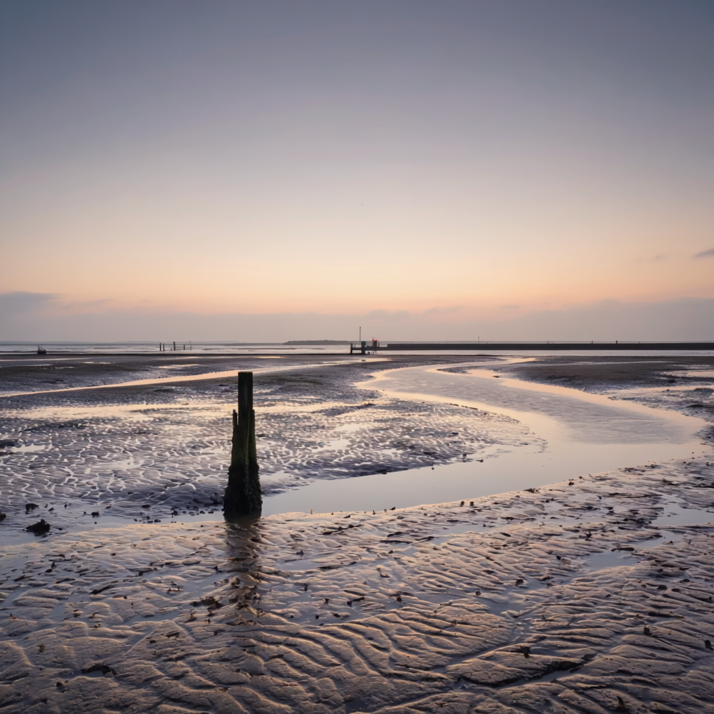 Wattenmeer bei Niedrigwasser, Nordseeküste
